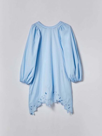 BLUGIRL POPLIN DRESS WITH ROSE INLAYS 18377