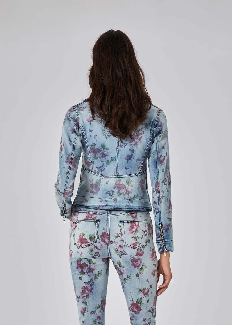 BLUGIRL ROSE PRINT DENIM JACKET 18382 - Image 3