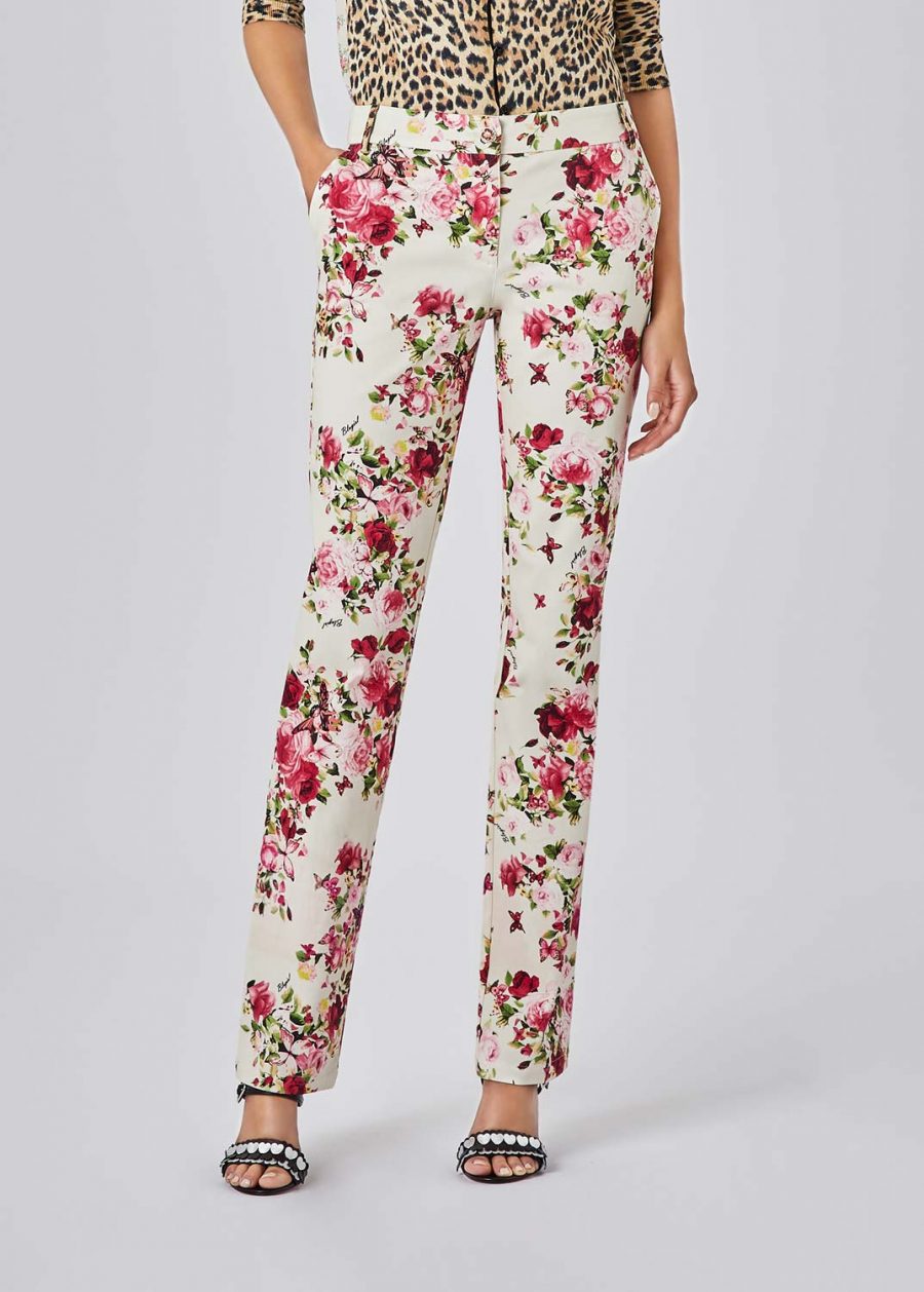 BLUGIRL FLORAL PRINT CANVAS PANTS 18380 - Image 4