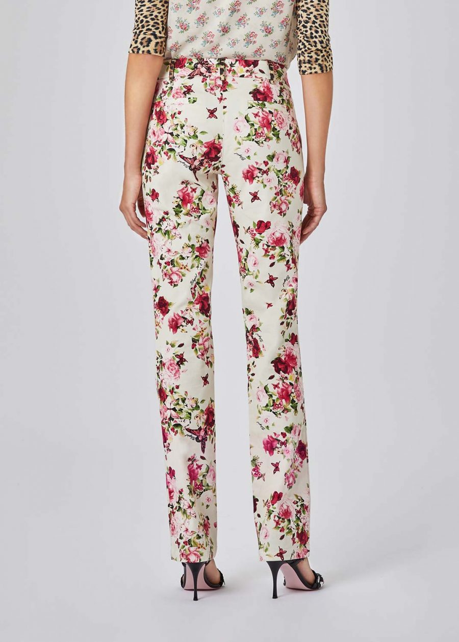 BLUGIRL FLORAL PRINT CANVAS PANTS 18380 - Image 2