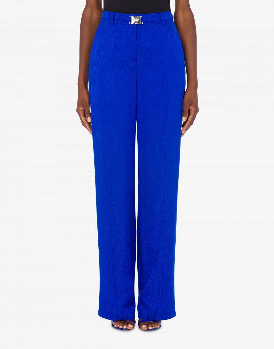 MOSCHINO FLOWING MOIRÉ SAFETY BELT TROUSERS 18629 - Image 2