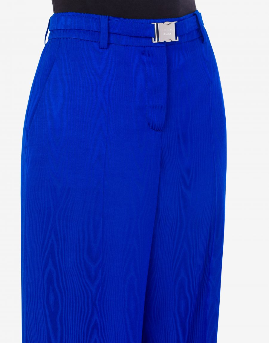 MOSCHINO FLOWING MOIRÉ SAFETY BELT TROUSERS 18629 - Image 4