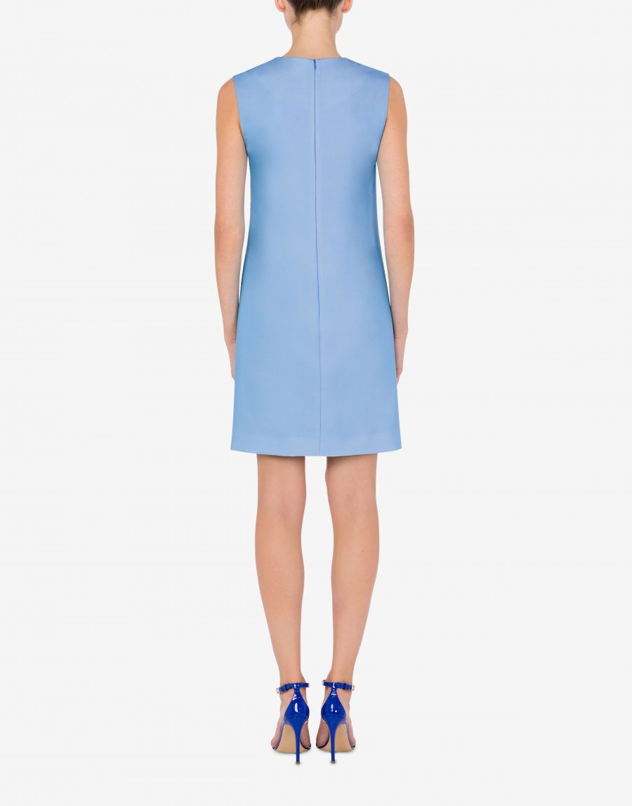 MOSCHINO HEELS & FLOWERS LIGHT CADY DRESS 18630 - Image 3