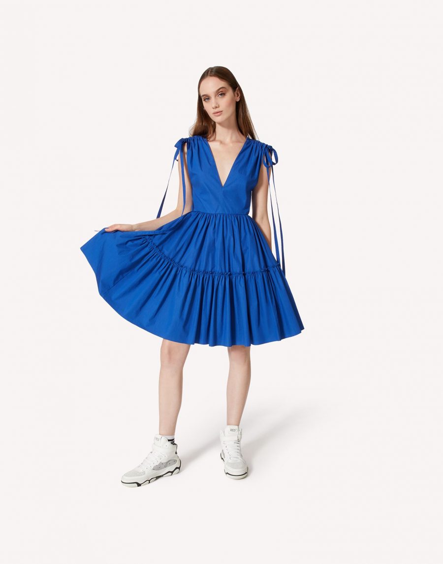 RED VALENTINO COTTON POPLIN DRESS 18603 - Image 3