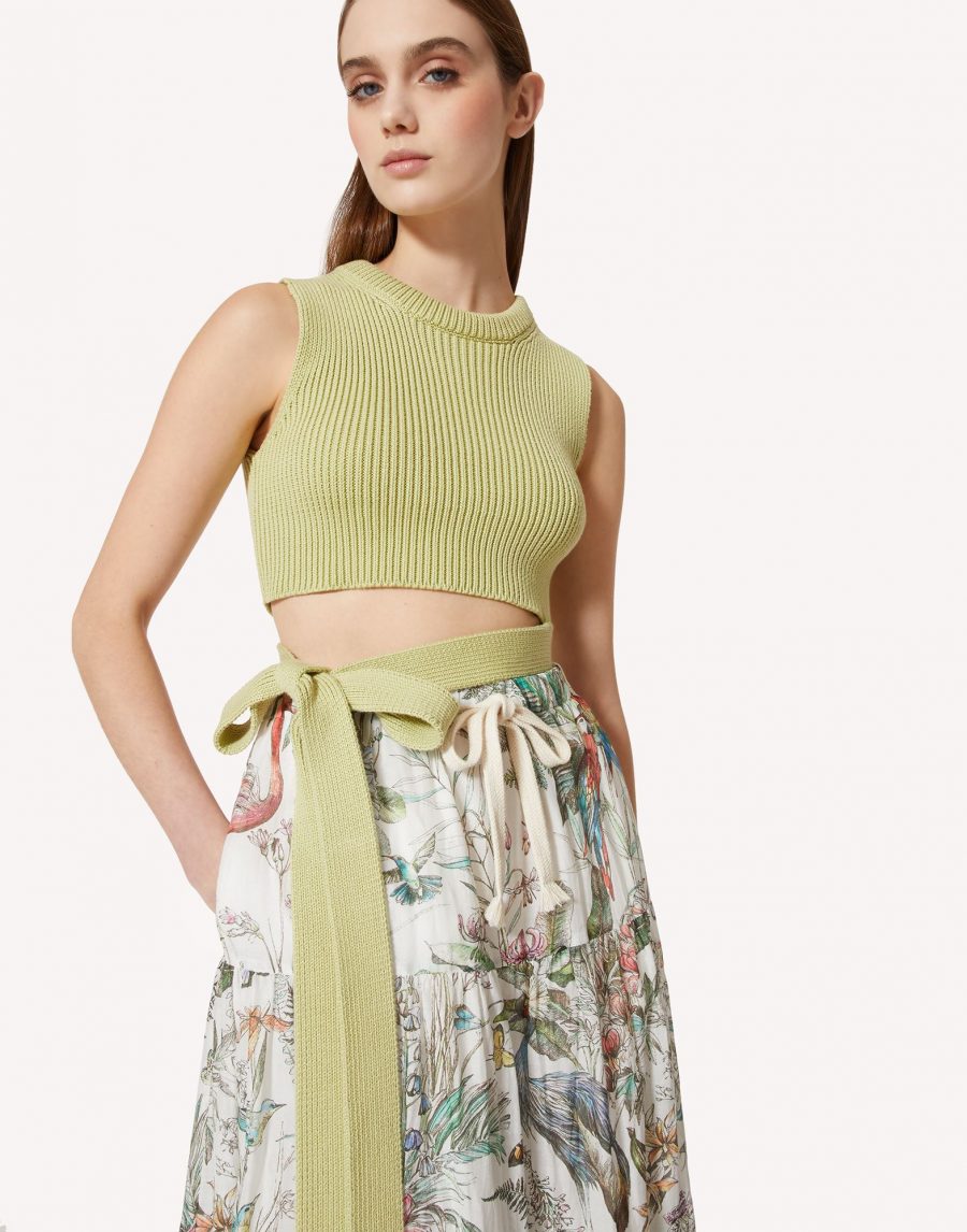 RED VALENTINO COTTON CAMISOLE WITH WAISTBAND 18611 - Image 4