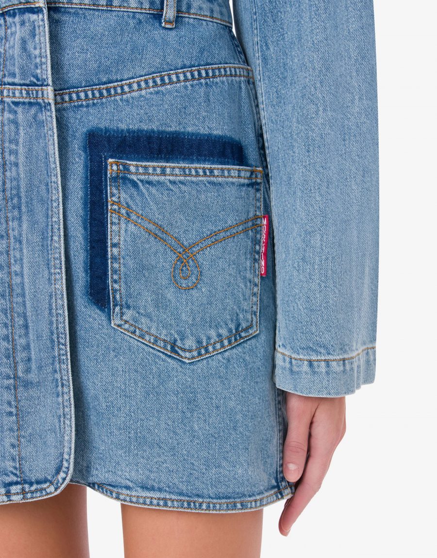 MOSCHINO RECYCLED DENIM DRESS 18831 - Image 4
