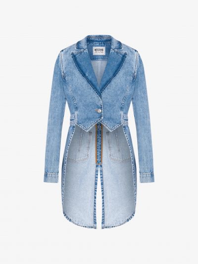 MOSCHINO RECYCLED DENIM TAILCOAT JACKET 18828