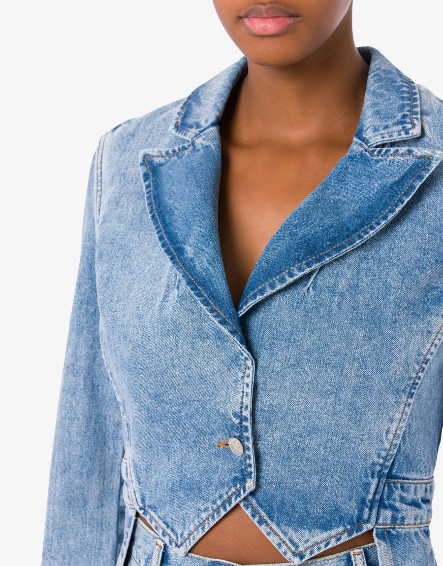 MOSCHINO RECYCLED DENIM TAILCOAT JACKET 18828 - Image 4