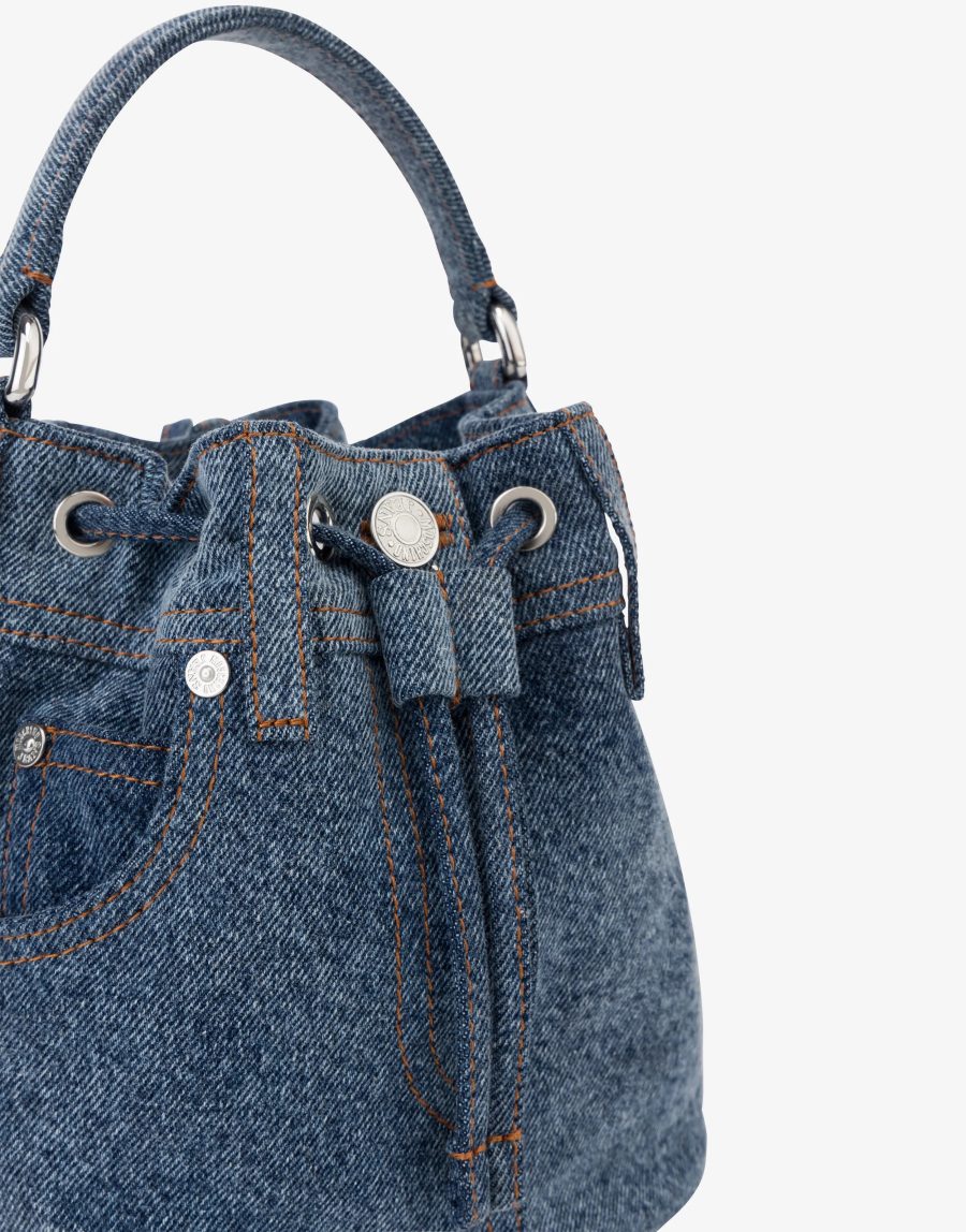 MOSCHINO WASHED DENIM BUCKET BAG 18826 - Image 4