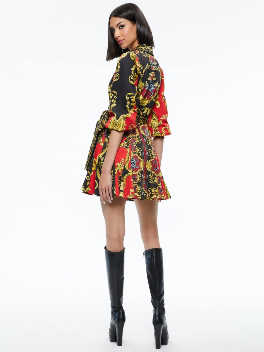 ALICE+OLIVIA ALISA WRAP GODET SHIRT DRESS 18849 - Image 3