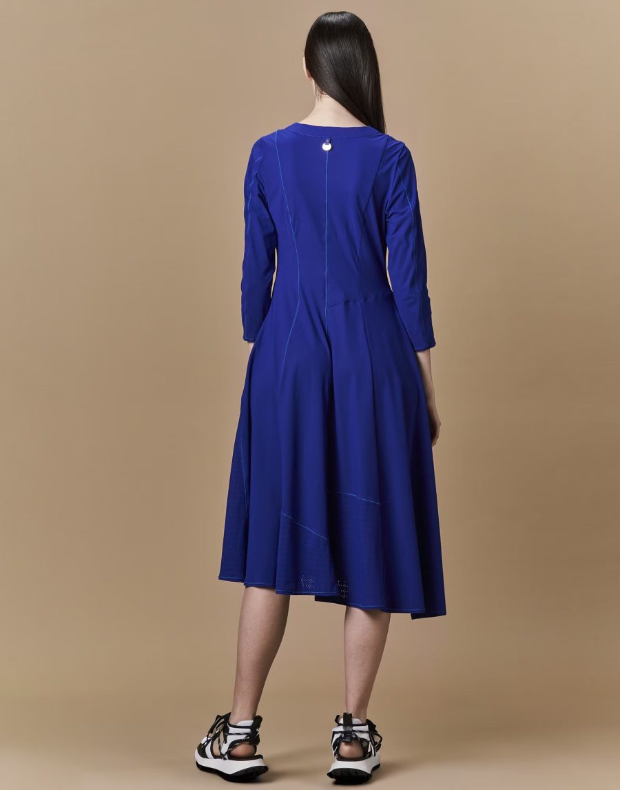 HIGH Fit and flare purple-blue dress with mini-studs in front 24032 - Image 2