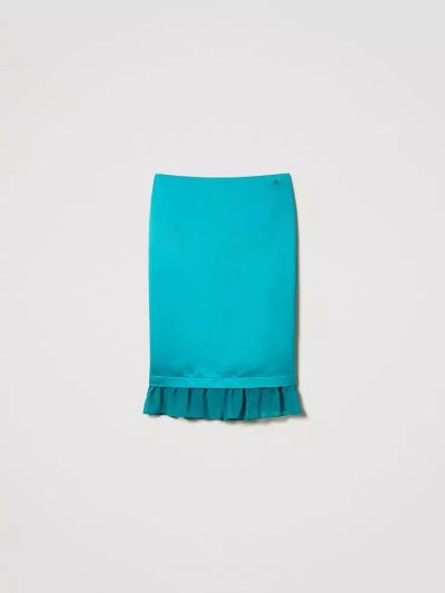 TWINSET Midi duchesse skirt 25033