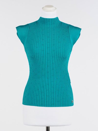 TWINSET tropical emerald knitted blouse 25035