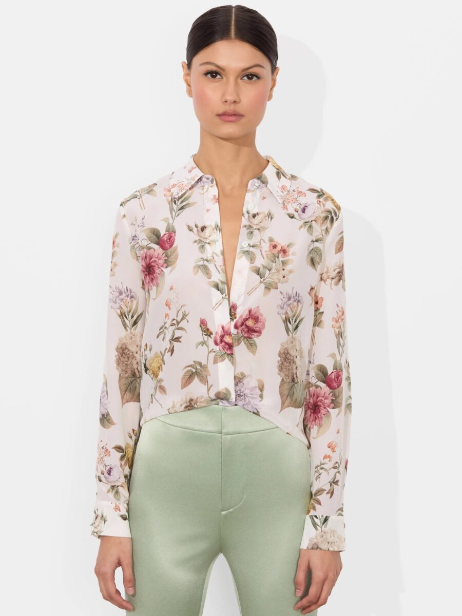 ALICE+OLIVIA WILLA SILK BLOUSE 25261 - Image 2