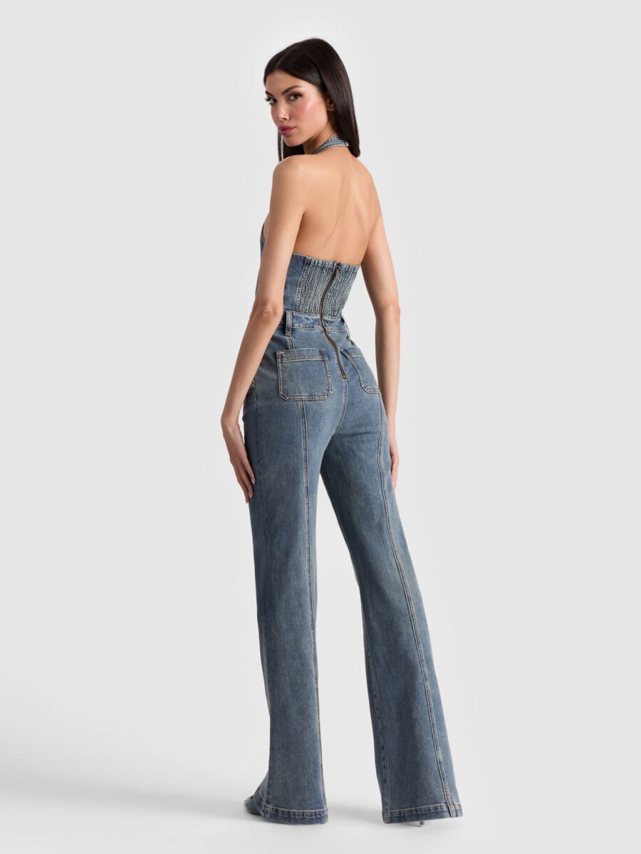 ALICE+OLIVIA PENNIE DENIM JUMPSUIT 26169 - Image 4