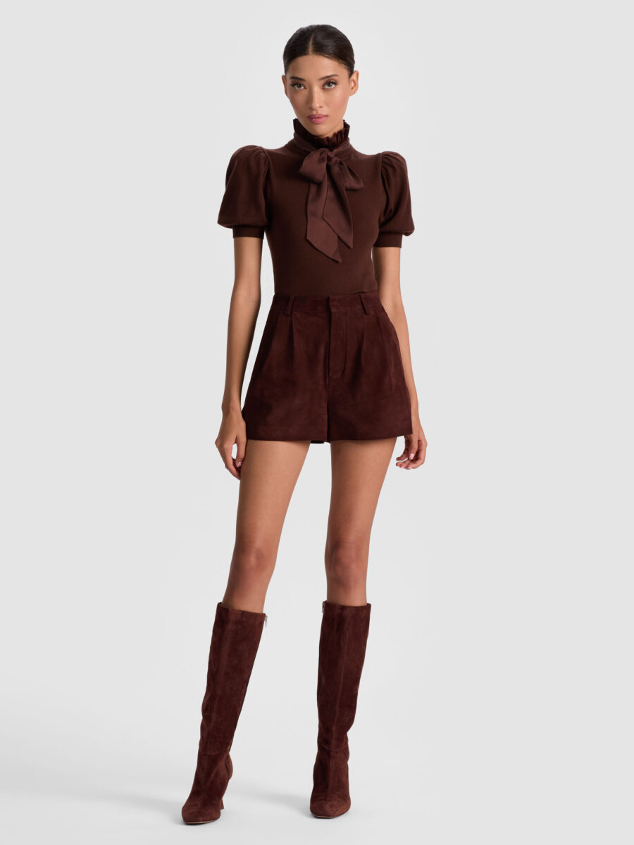 ALICE + OLIVIA CHASE PUFF SLEEVE SWEATER - Image 4