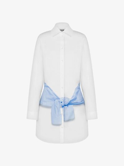 MOSCHINO Printed cotton poplin dress