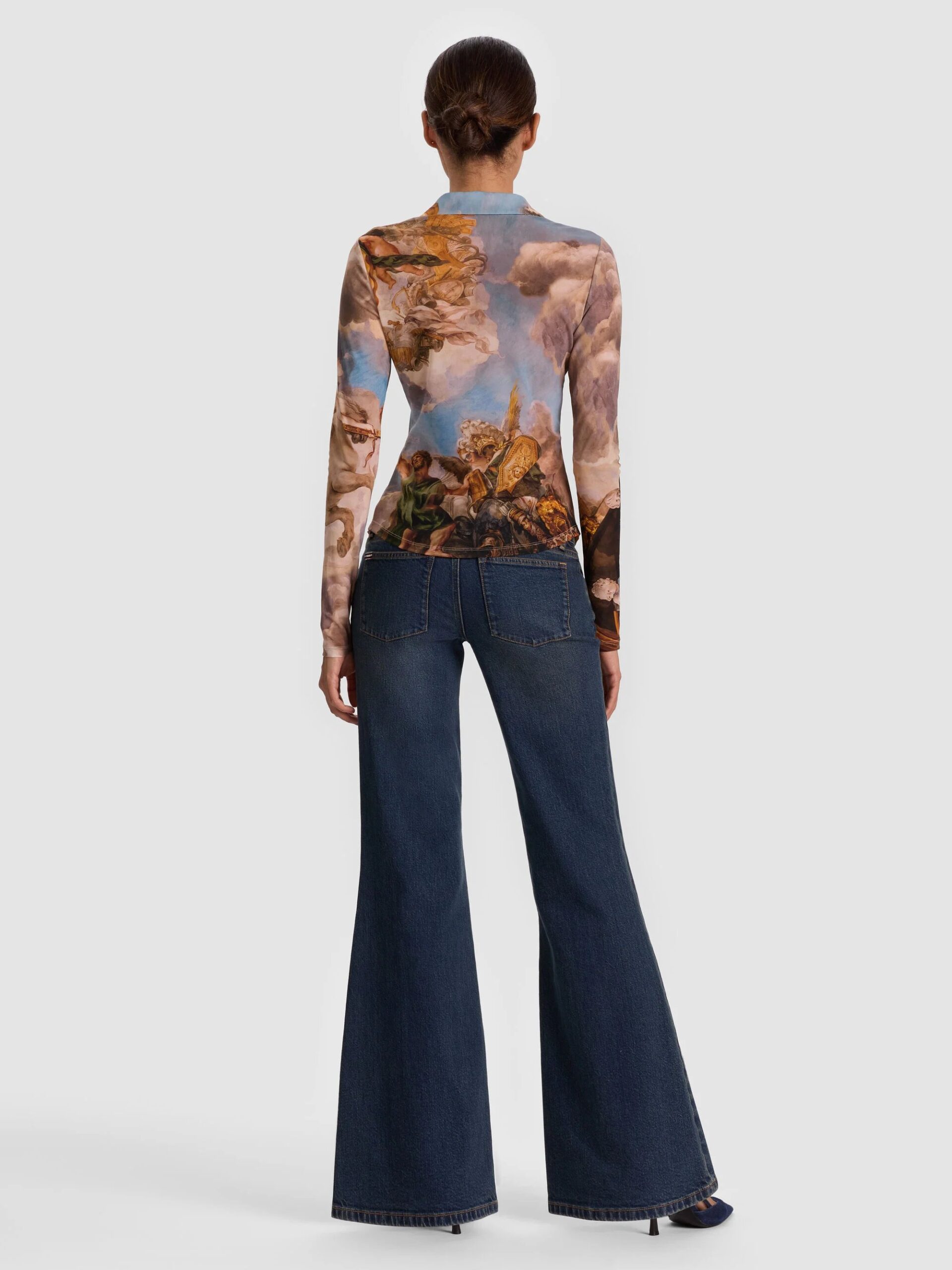 ALICE+OLIVIA JADE MESH BUTTON DOWN 26390 - Image 4