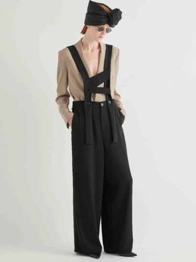 MEIMEIJ TUTA CON PANTALONI AMPI E BRETELLE LARGHE 26315