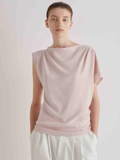 MEIMEIJ BLUSA ASIMMETRICA CON PIEGHE 26316