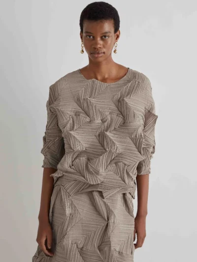 MEIMEIJ BLUSA PLISSETTA DISEGNO FISARMONICA 26319