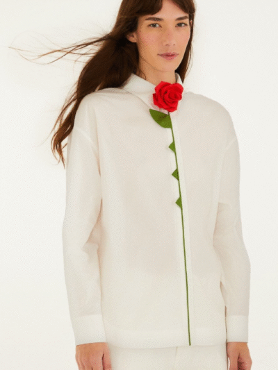 FARM RIO off-white rosy shirt
